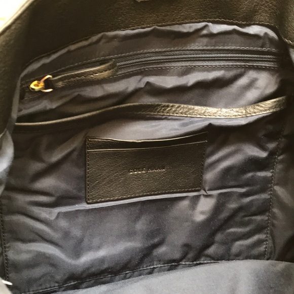 Cole Haan Studded Black Leather Bucket NWT - Picture 7 of 8